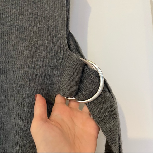 Moon River Sleeveless Mock Neck Sweater Tunic Charcoal Small - Picture 4 of 9